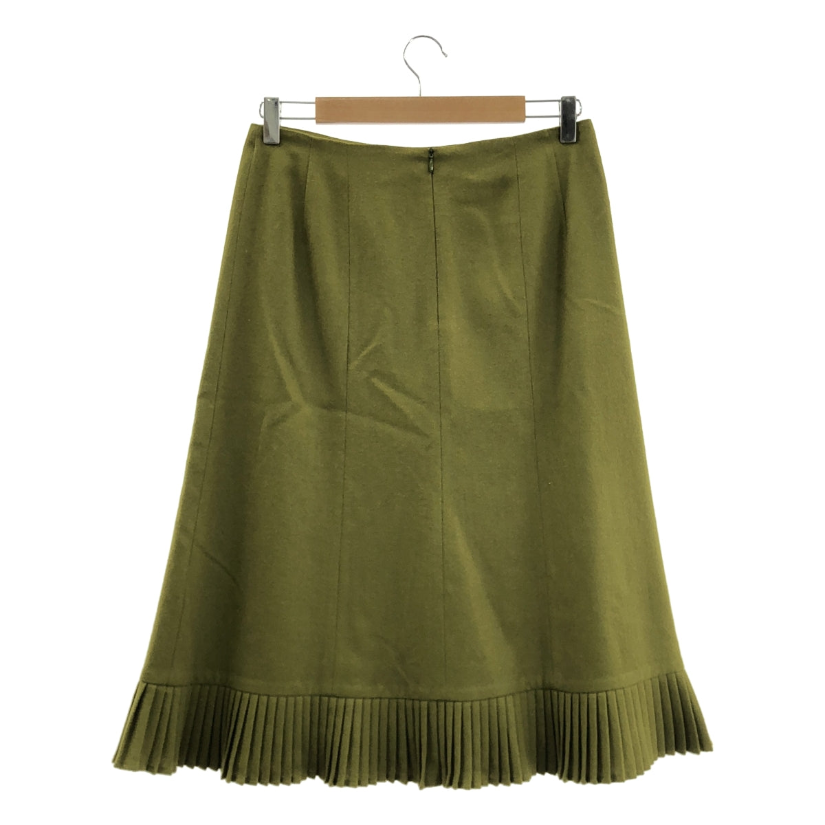 DRIES VAN NOTEN / ドリスヴァンノッテン | ウール プリーツ切替え ロングスカート | 38 | レディース
