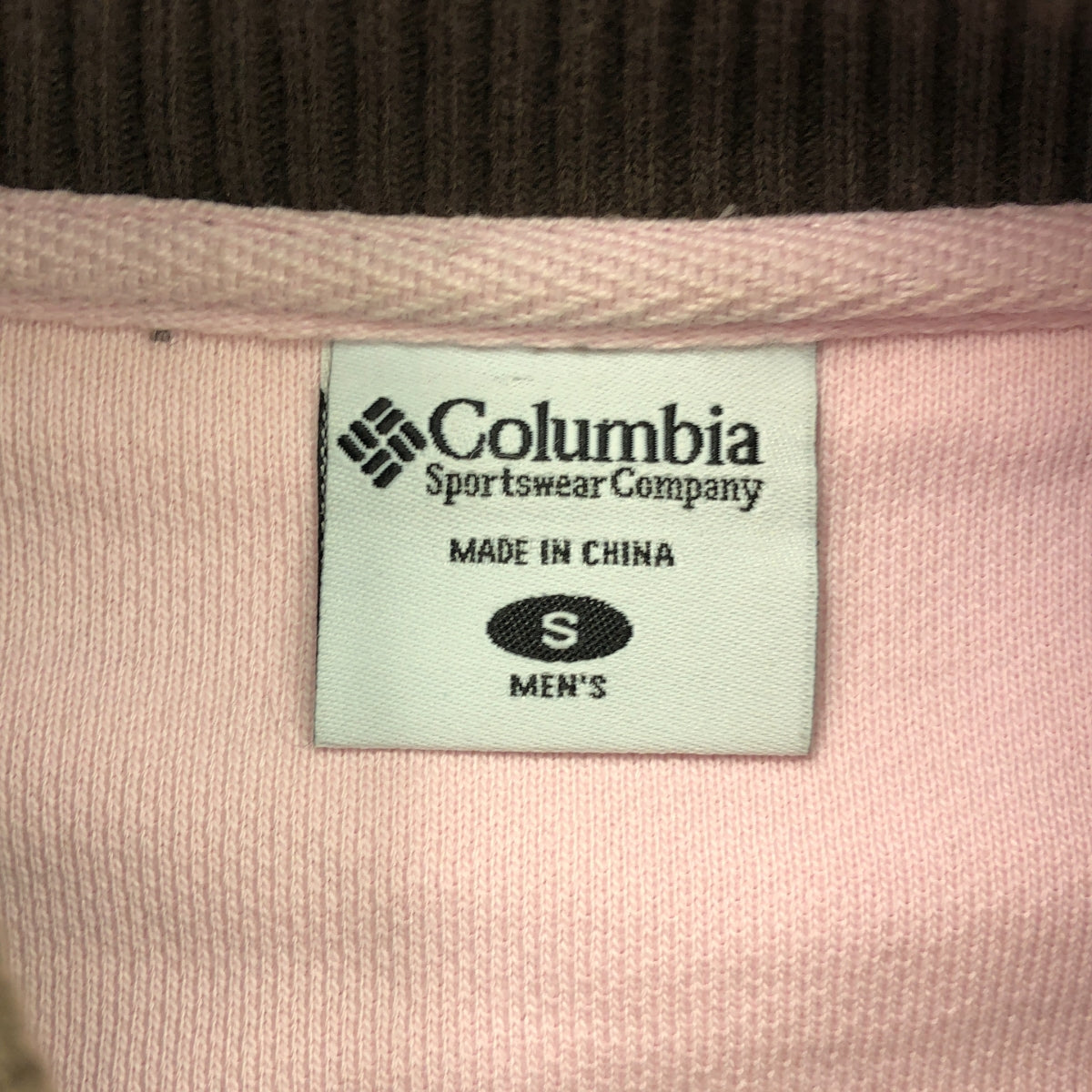 Columbia / コロンビア | リブライン スウェット ブルゾン | S | ブラウン / ピンク | メンズ