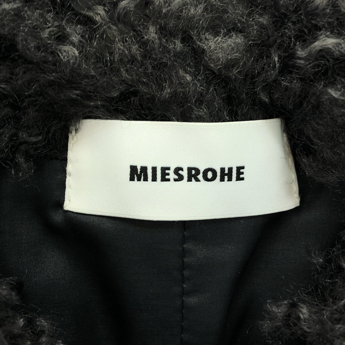 [品相良好] MIESROHE | 毛皮無袖V領背心 | F | 灰色 | 女款