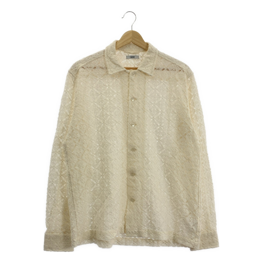 BODE / ボーディ | 2023SS | TILE LACE LS SHIRT タイルレースシャツ | S/M |