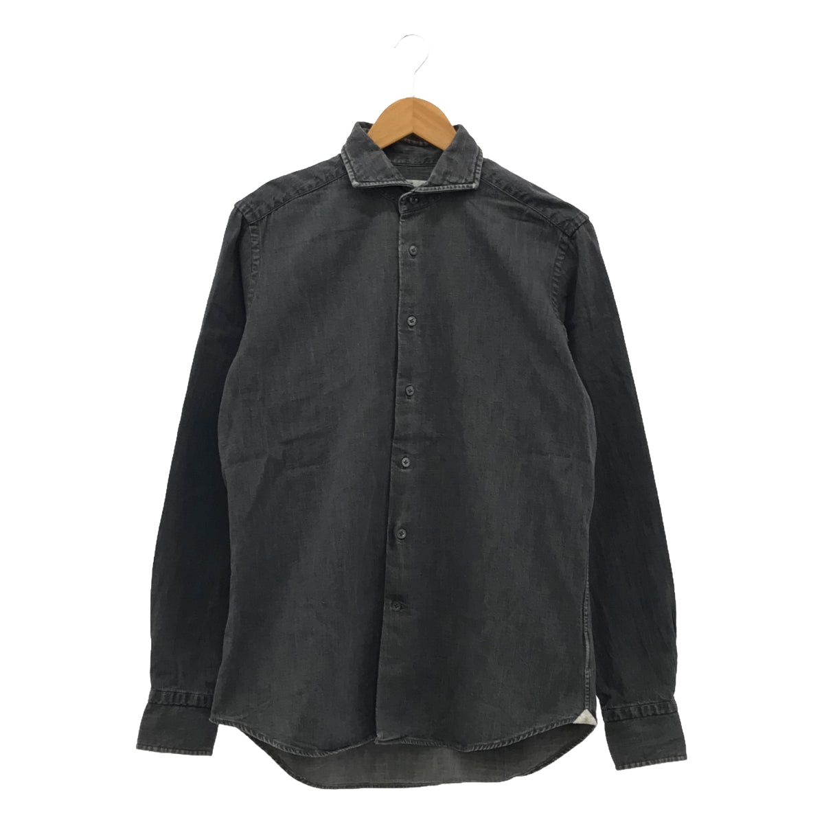 Bagutta | Black Denim Shirt | 39 (15 1/2) | Men's