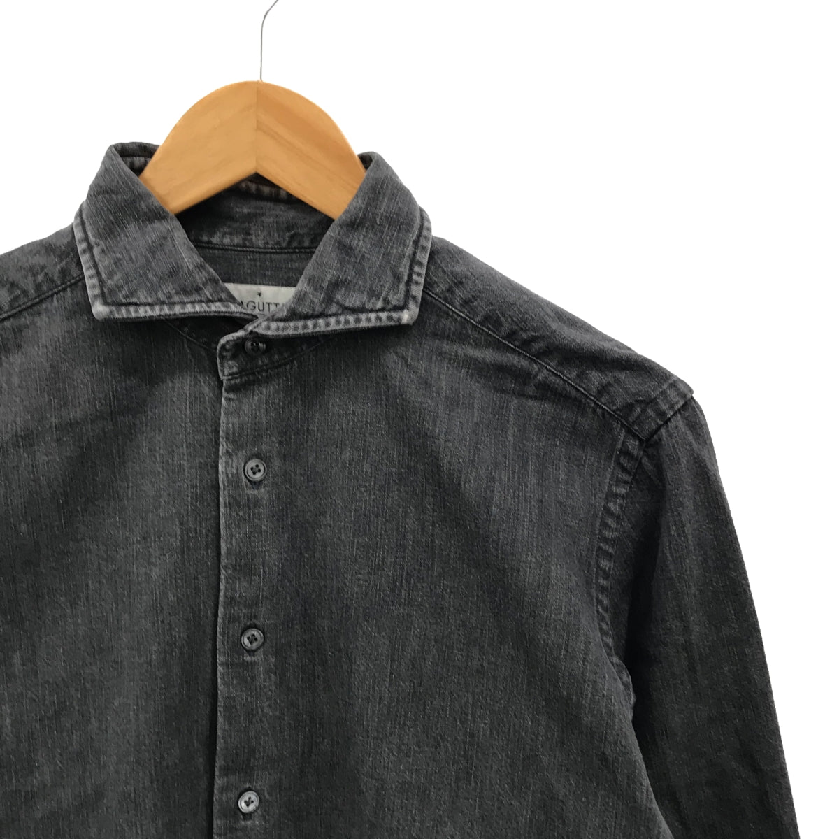 Bagutta | Black Denim Shirt | 39 (15 1/2) | Men's