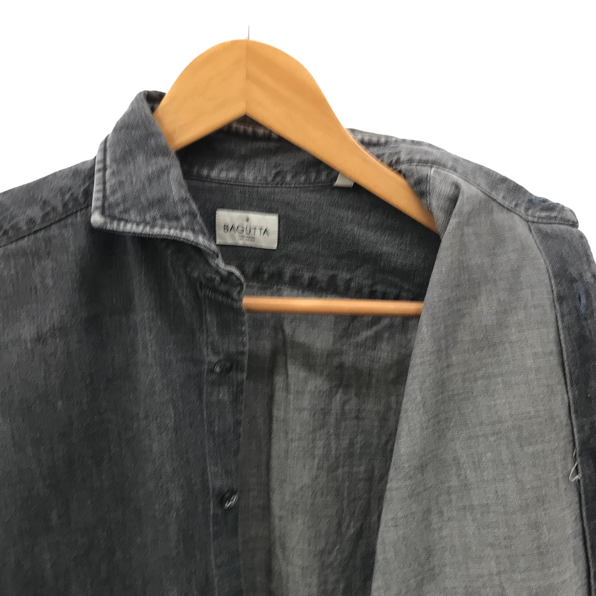 Bagutta | Black Denim Shirt | 39 (15 1/2) | Men's