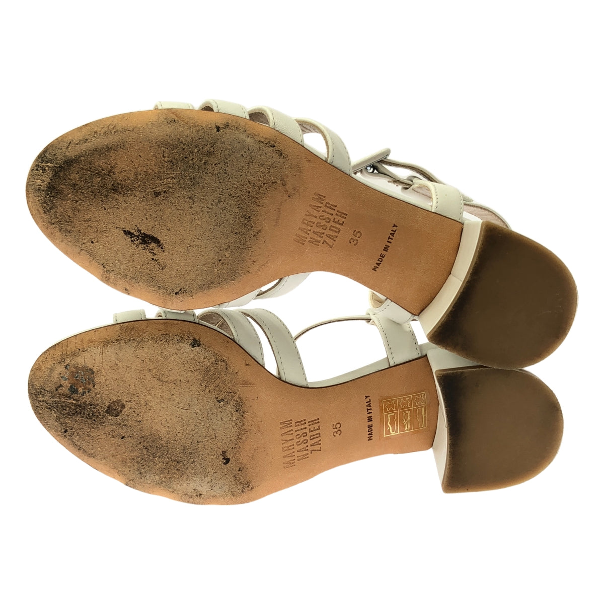MARYAM NASSIR ZADEH | Leather Strap Heel Sandals | Size 35 | Women's