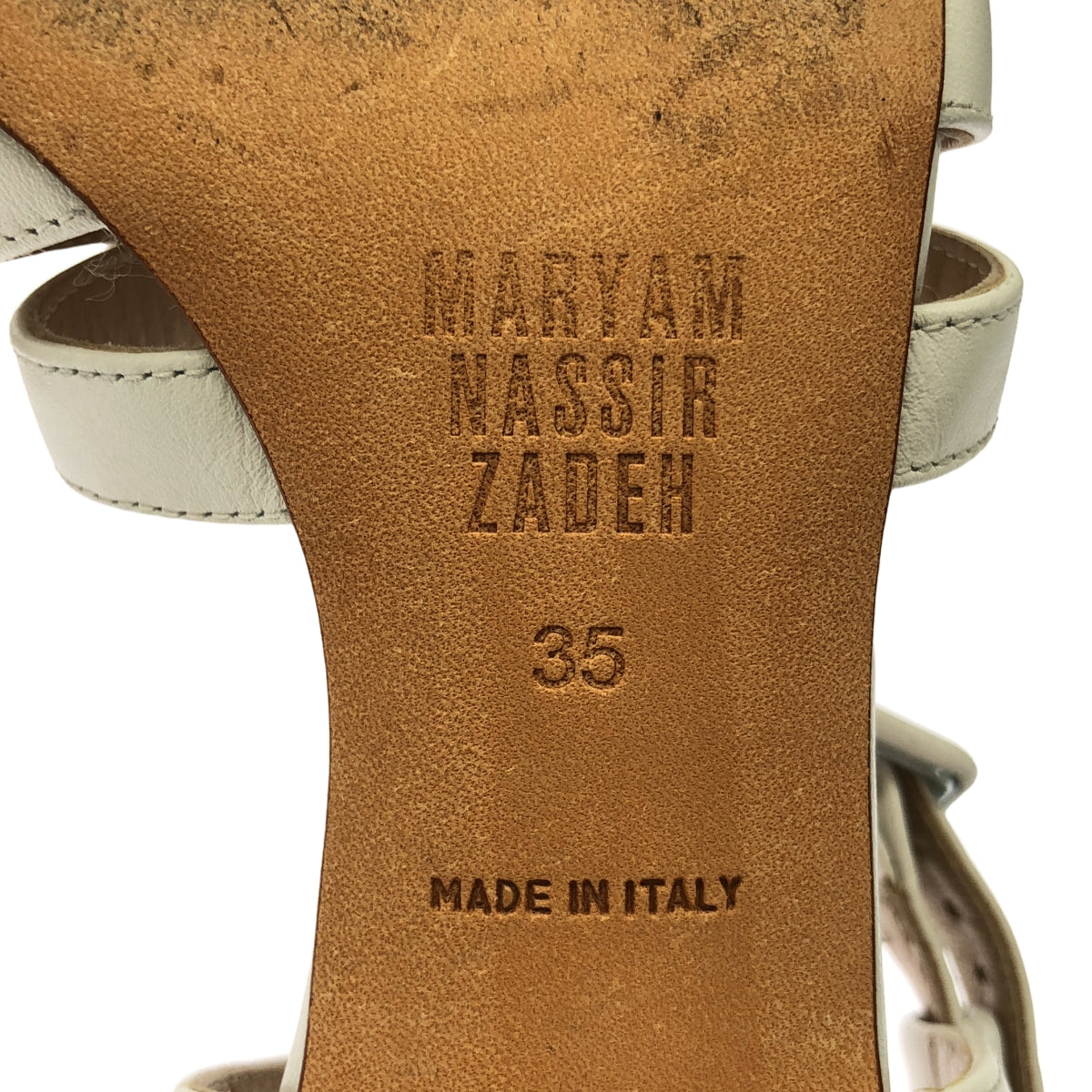 MARYAM NASSIR ZADEH | Leather Strap Heel Sandals | Size 35 | Women's
