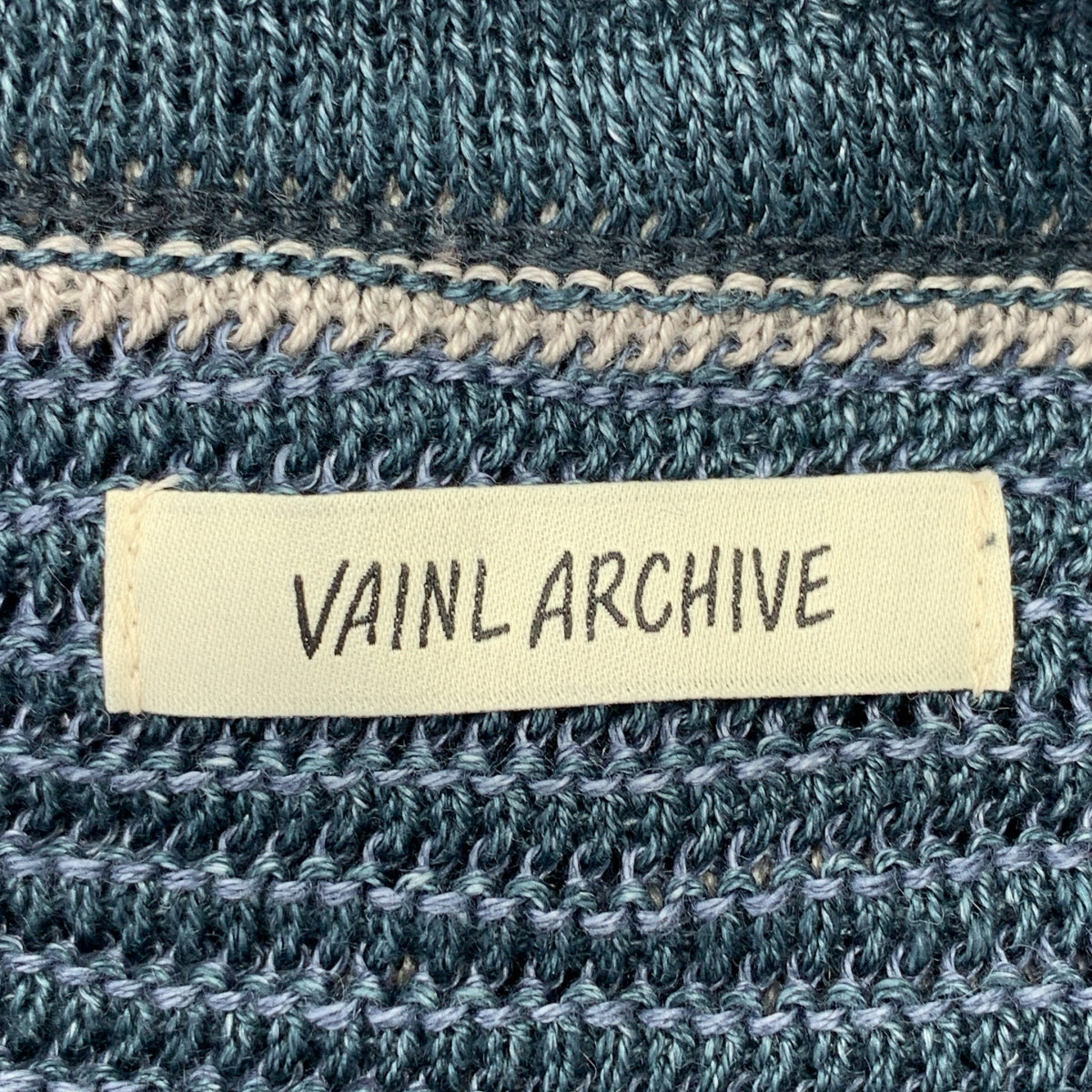 Vainl Archive | 亞麻邊網眼針織衫 | L碼 | 男款