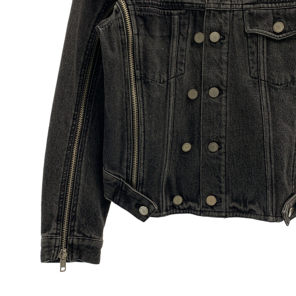 3.1 Phillip Lim / スリーワンフィリップリム | ジップデザイン デニムジャケット | 4 | ブラック | レディース