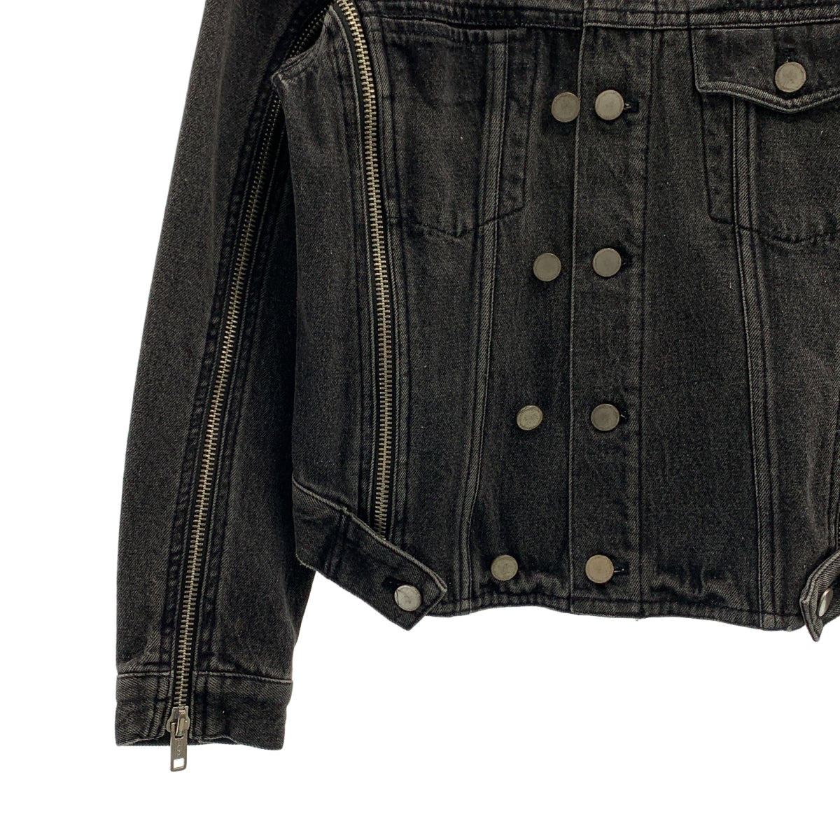 3.1 Phillip Lim / スリーワンフィリップリム | ジップデザイン デニムジャケット | 4 | ブラック | レディース