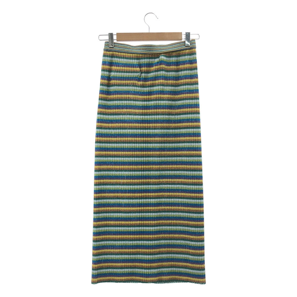 TAN / タン | LULEX MULTIBORDER KNITTED SKIRT ボーダー ニット スカート | F | レディース