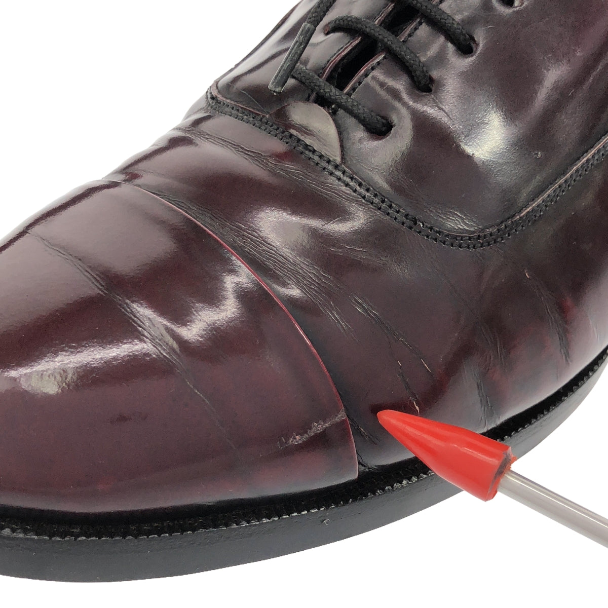 Johnston &amp; Murphy / Johnston &amp; Murphy | 77186 Straight Tip Leather Shoes | 9 | Burgundy | Men's