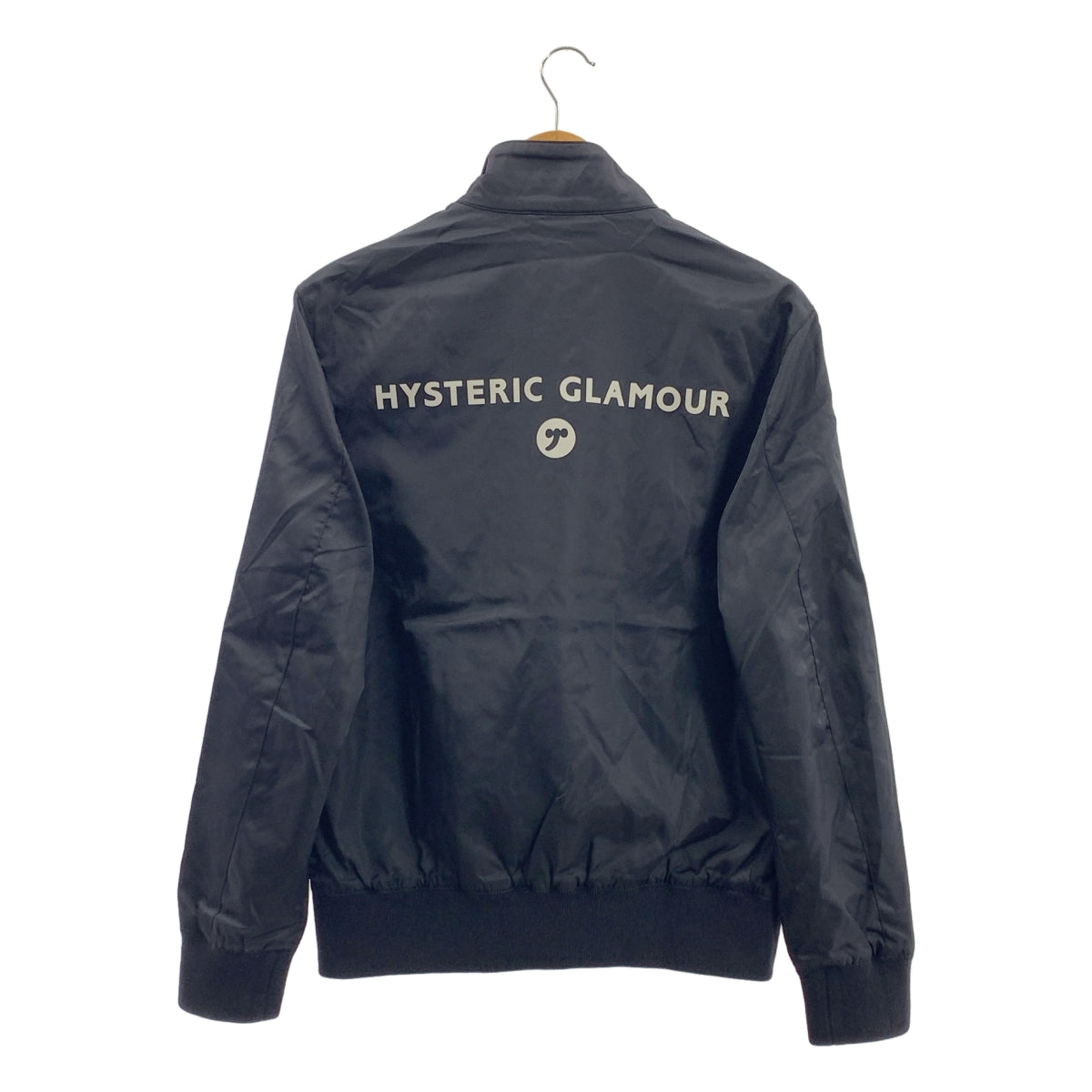 HYSTERIC GLAMOUR / ヒステリックグラマー | ロゴ バックプリント スウィング ジャケット ブルゾン / メッシュ総裏地 | M | メンズ
