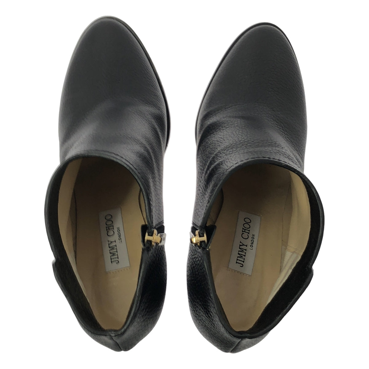 JIMMY CHOO / 지미추 | 가죽 사이드 Zip 짧은 부츠 | 41 | 여성