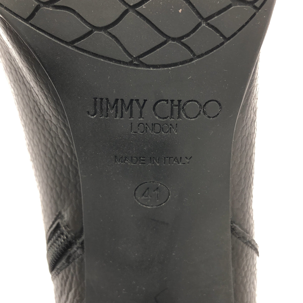 JIMMY CHOO / ジミーチュウ | レザー サイドジップ ショートブーツ | 41 | レディース