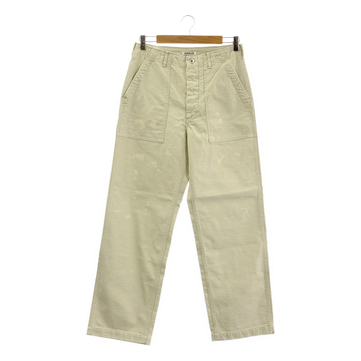 AURALEE / 오라리 | 2025AW | WASHED BAGGY SATIN BLEACHED BAKER PANTS 워시드 버기 블리치 베이커 팬츠 | 3 | 맨즈