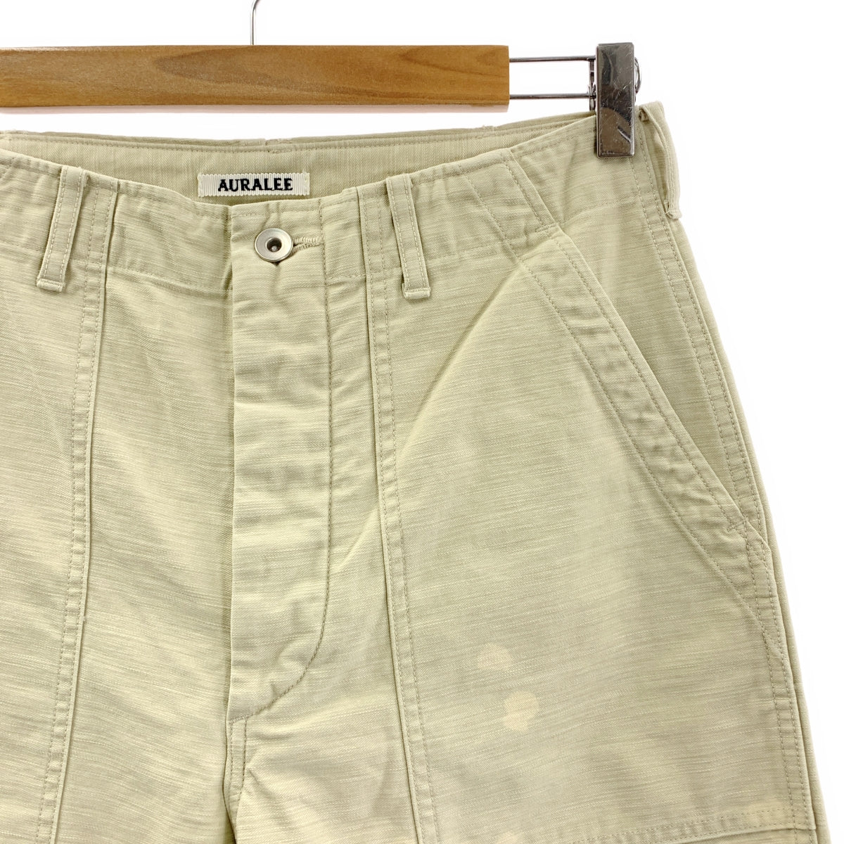 AURALEE / 오라리 | 2025AW | WASHED BAGGY SATIN BLEACHED BAKER PANTS 워시드 버기 블리치 베이커 팬츠 | 3 | 맨즈
