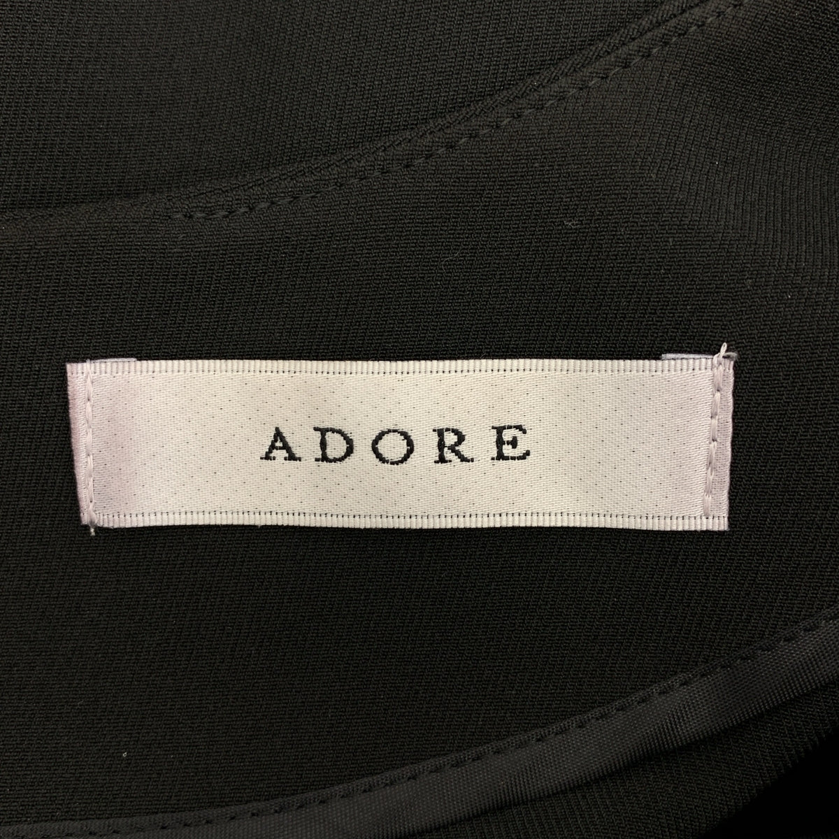 【美品】  ADORE / アドーア | ストレッチツイル ポケット付き ドレス ワンピース | 38 | ブラック | レディース