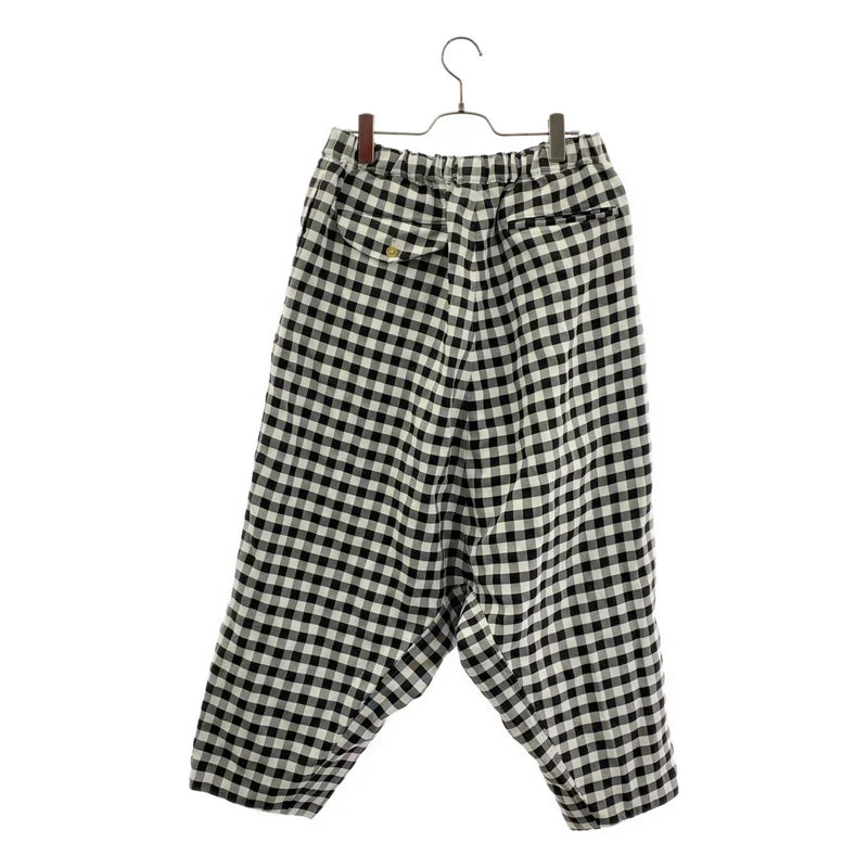 BLACK COMME des GARCONS / ブラックコムデギャルソン | 2024SS | ギンガムチェック ワイドサルエルパンツ | L | メンズ