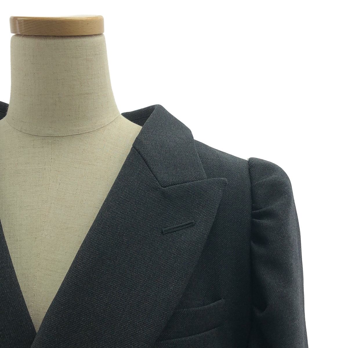 【美品】  TOGA / トーガ | Puff shoulder jacket / パフショルダージャケット / ロゴ総裏地 | 36 | gray | レディース