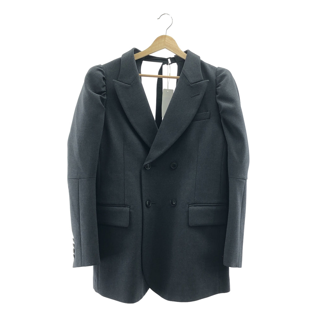 【美品】  TOGA / トーガ | Puff shoulder jacket / パフショルダージャケット / ロゴ総裏地 | 36 | gray | レディース