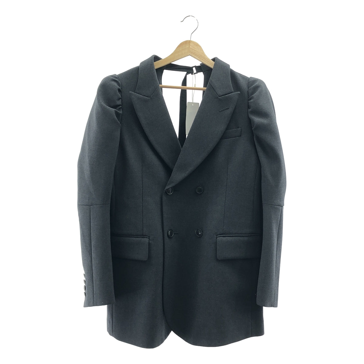 【美品】  TOGA / トーガ | Puff shoulder jacket / パフショルダージャケット / ロゴ総裏地 | 36 | gray | レディース