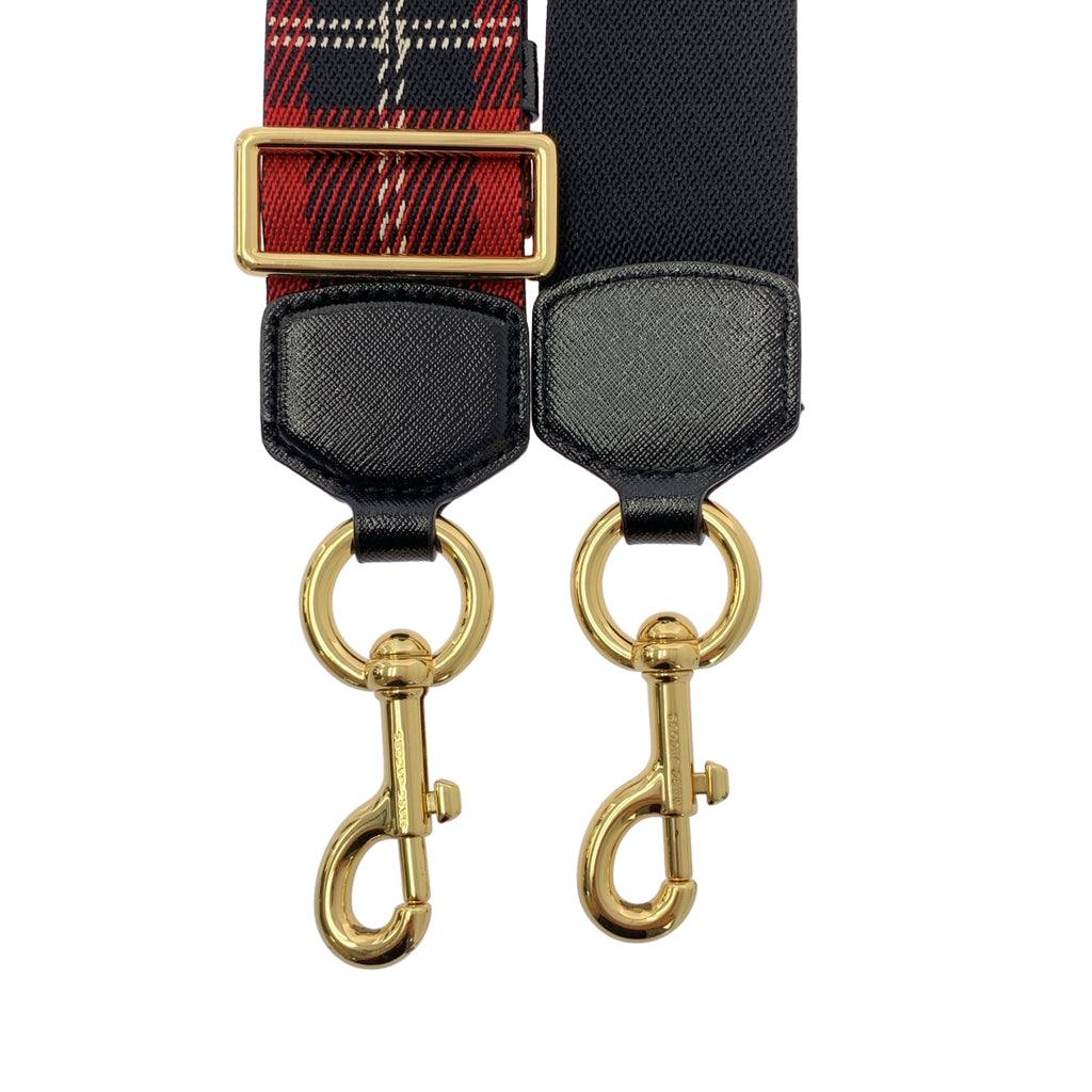 MARC JACOBS / 마크 제이콥스 | 캔버스 체크 무늬 웨빙 숄더백 스트랩 |