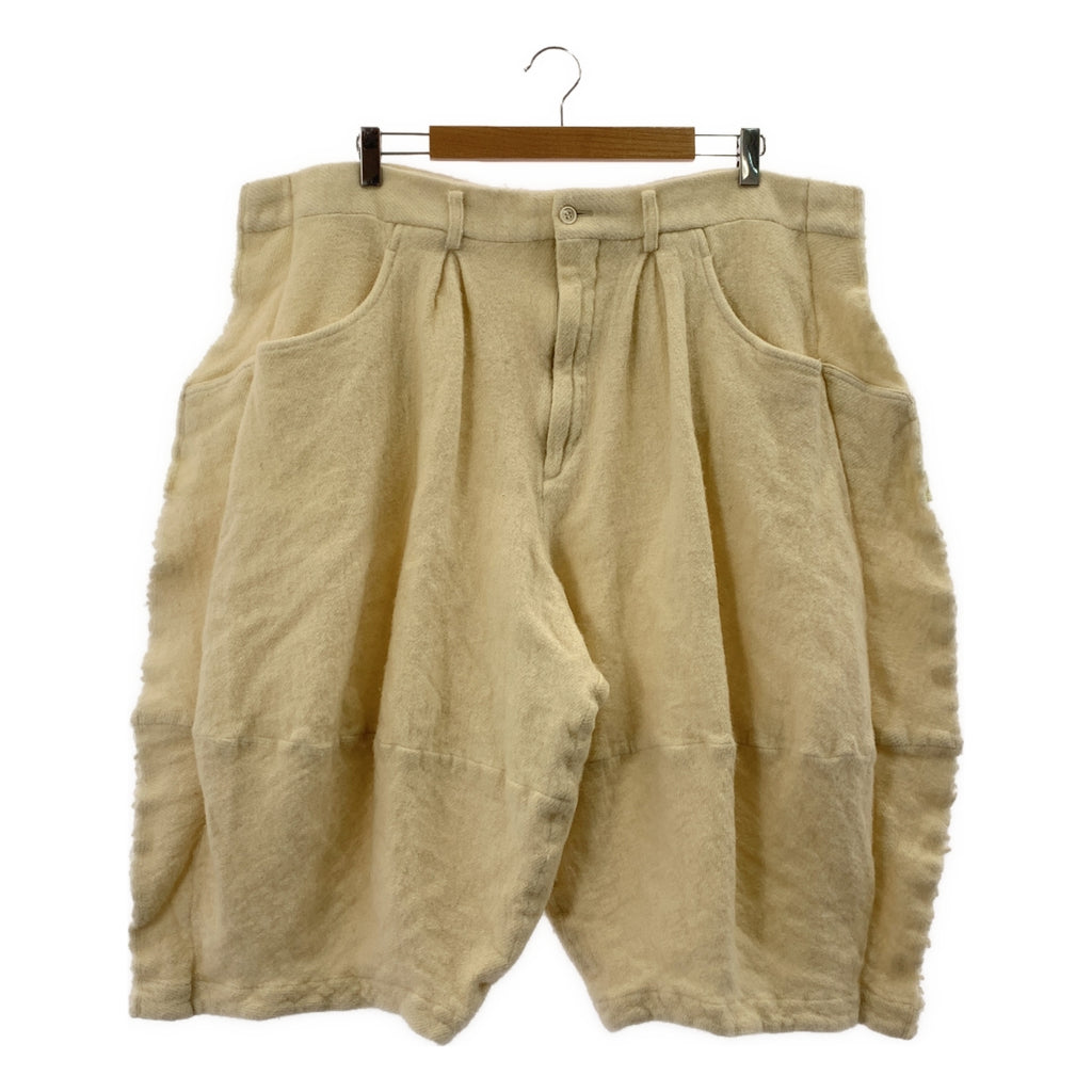 COMME des GARCONS HOMME PLUS / コムデギャルソンオムプリュス | 2024AW | ウール縮絨 インサイドアウト タック バルーン ワイド ショートパンツ | XL | メンズ
