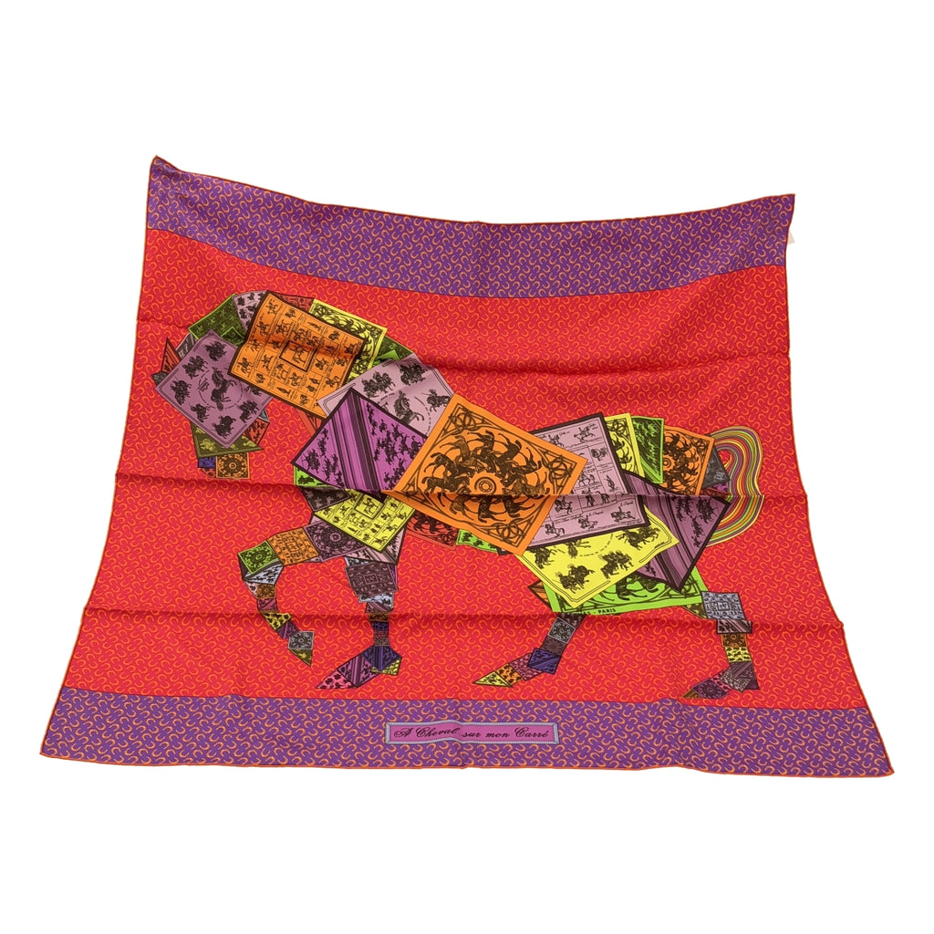 【美品】  HERMES / エルメス | カレ90 CHEVAL SUR MON CARRE カレの馬に乗って スカーフ ストール | マルチカラー