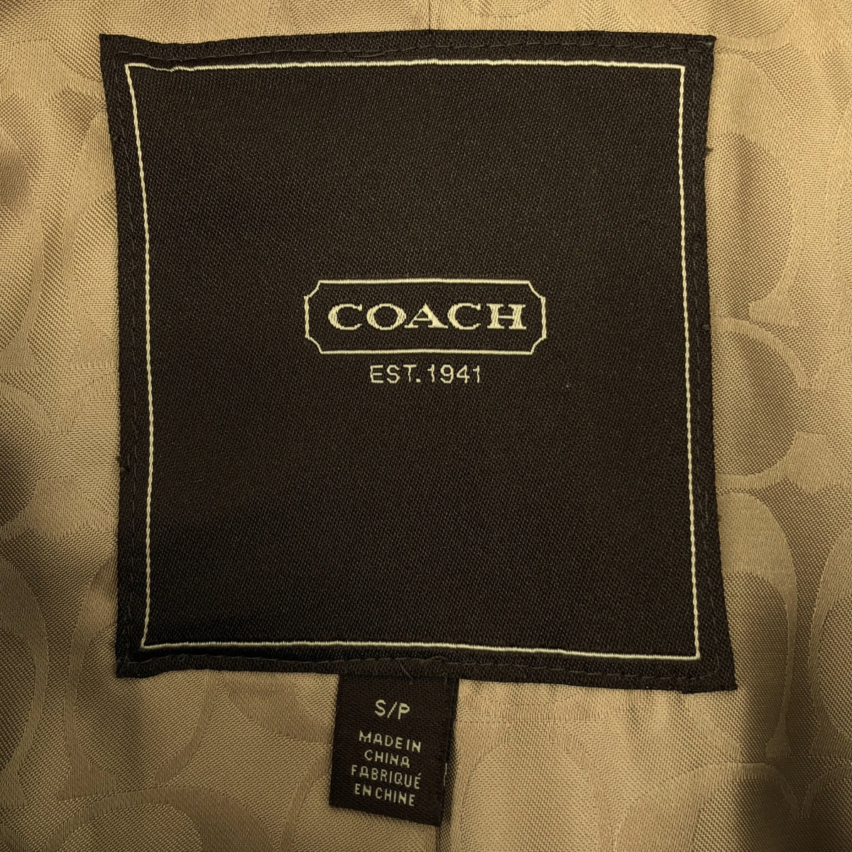 COACH / コーチ | ダブルロングコート / シグネチャーロゴ総裏地 | S | ブラック | レディース