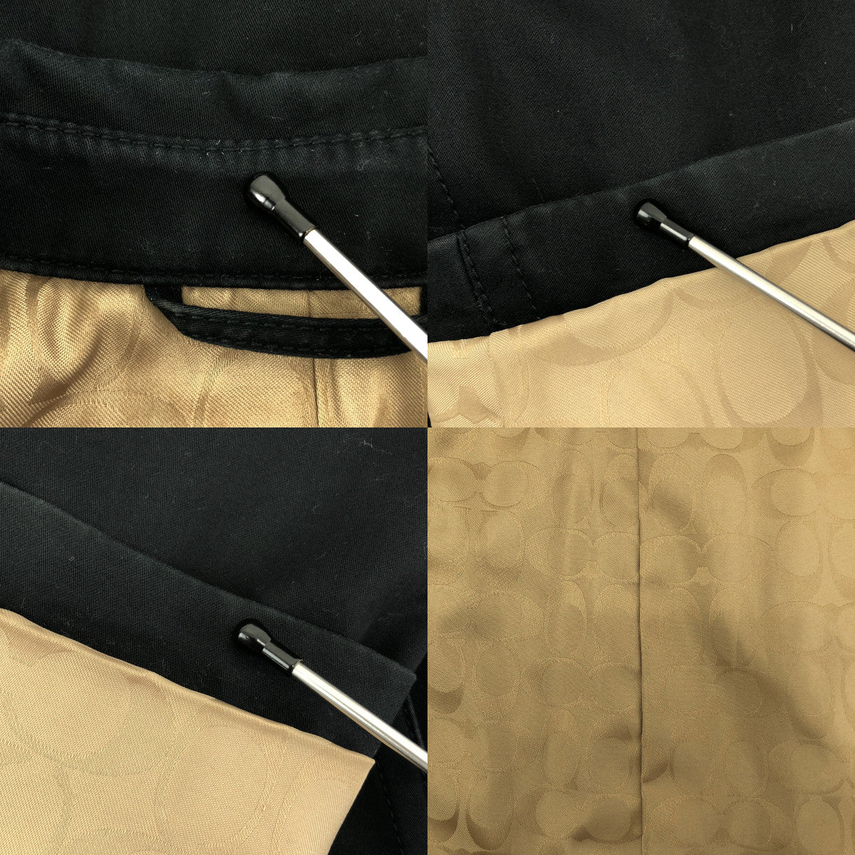 COACH / 코치 | 더블 롱 코트 / 시그니처 로고 총 안감 | S | 블랙 | 여성