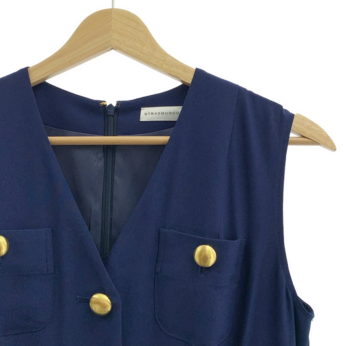 STRASBURGO | 人造絲金色扣環連身褲 / 全襯裡 | 尺寸 36 | 女款