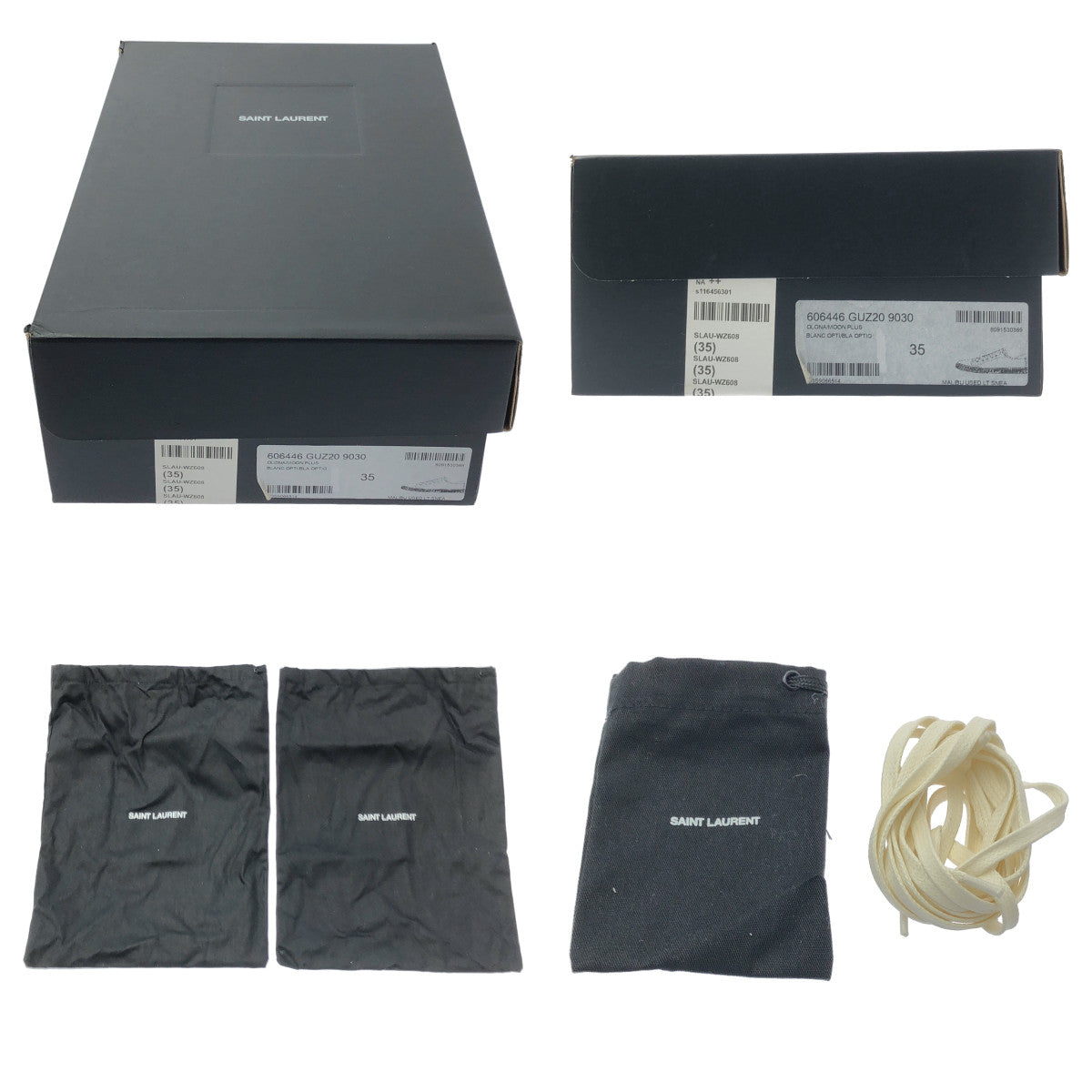 SAINT LAURENT PARIS | MALIBU 低筒運動鞋 | 尺寸 35 | 白色 | 女款