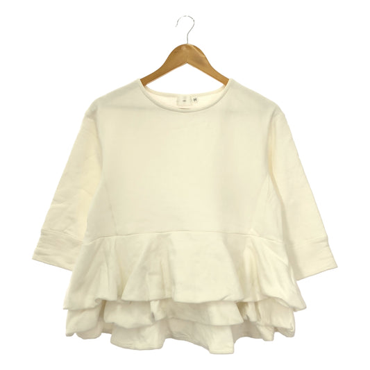 yori / yori | Cotton frill peplum sweatshirt | F | Women's