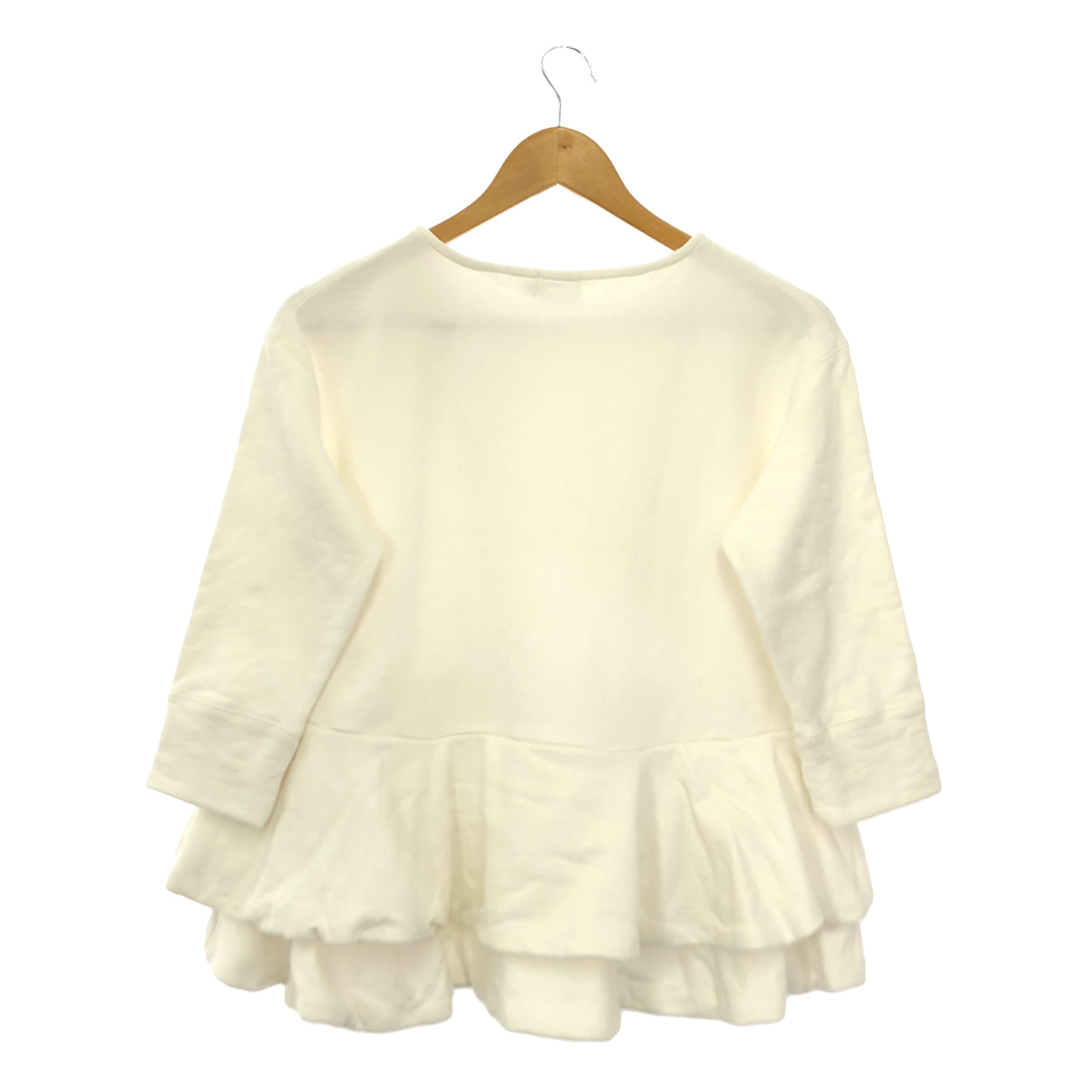 yori / yori | Cotton frill peplum sweatshirt | F | Women's