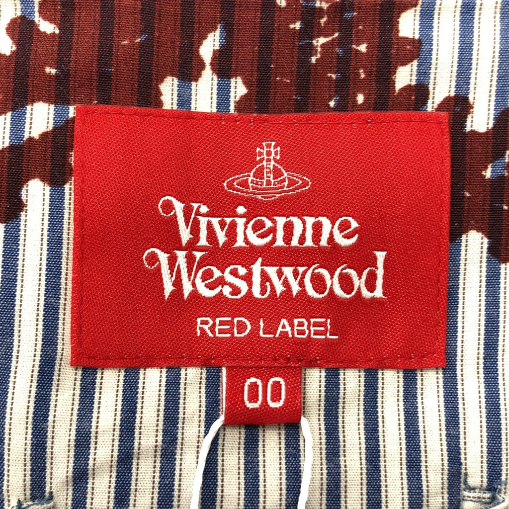 VIVIENNE WESTWOOD RED LABEL / 비비안 웨스트우드 레드 라벨 | 오버프린트 코튼 스트라이프 원피스 | 00 |