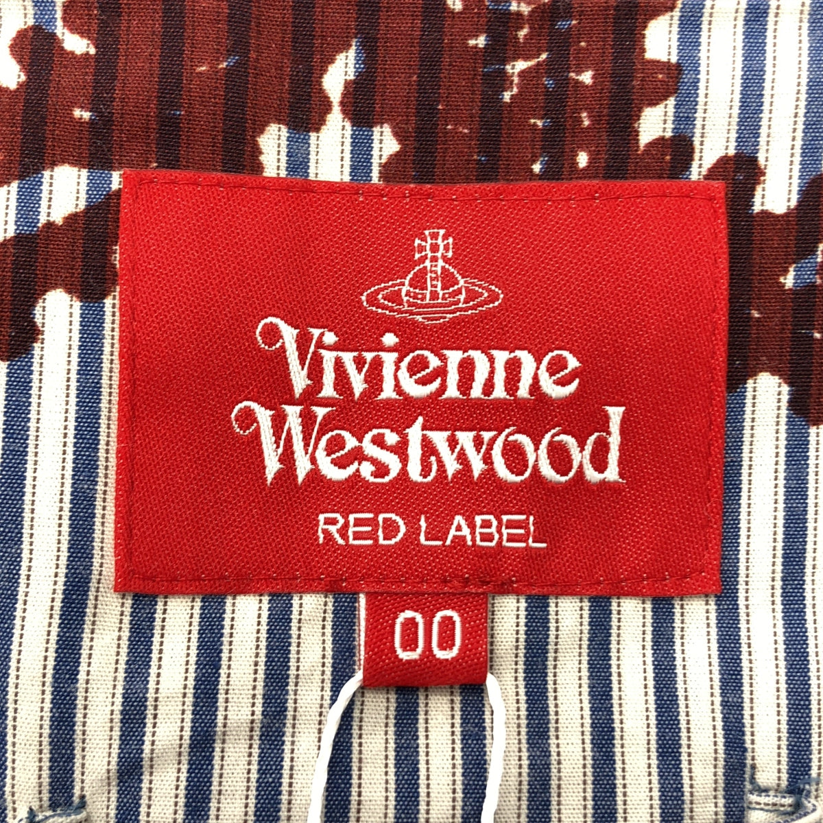 VIVIENNE WESTWOOD RED LABEL / 비비안 웨스트우드 레드 라벨 | 오버프린트 코튼 스트라이프 원피스 | 00 |
