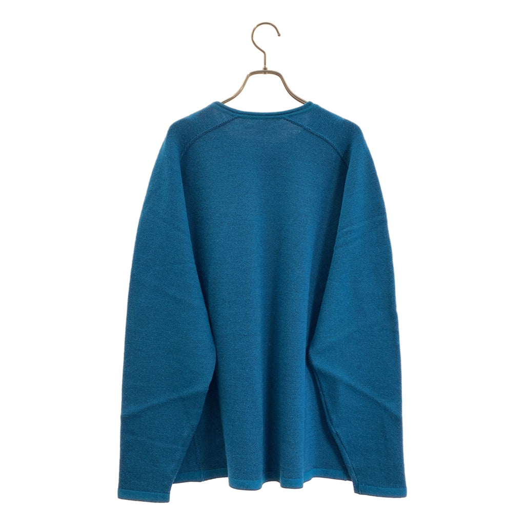 DA'S / ダズ | ウール ドローイング エンブロイダリー クルーネックニット | F | メンズ