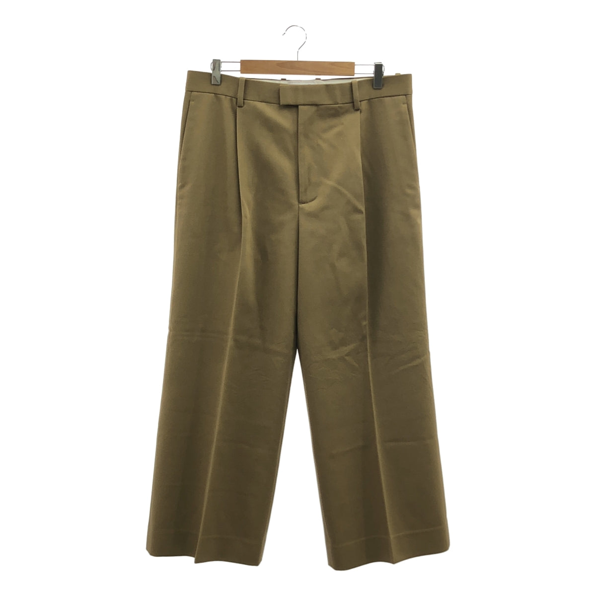 BOTTEGA VENETA / ボッテガヴェネタ | ウール タック ワイド パンツ | 44 |