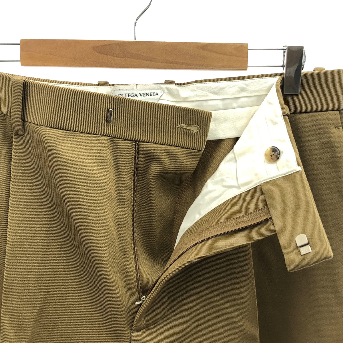 BOTTEGA VENETA / ボッテガヴェネタ | ウール タック ワイド パンツ | 44 |