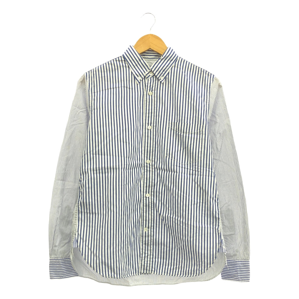COMME des GARCONS HOMME | 2014AW | Crazy Switch 條紋棉質襯衫 | XS | 藍/白 | 男款