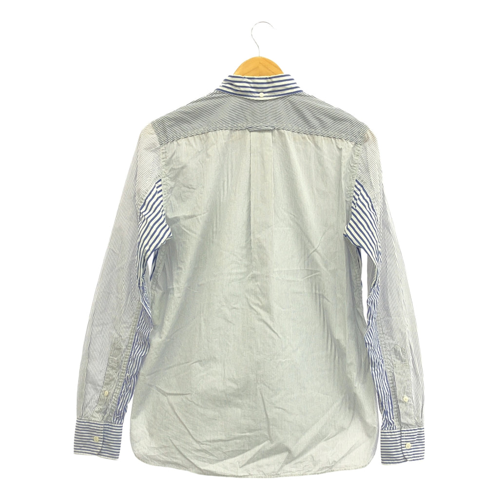 COMME des GARCONS HOMME | 2014AW | Crazy Switch 條紋棉質襯衫 | XS | 藍/白 | 男款