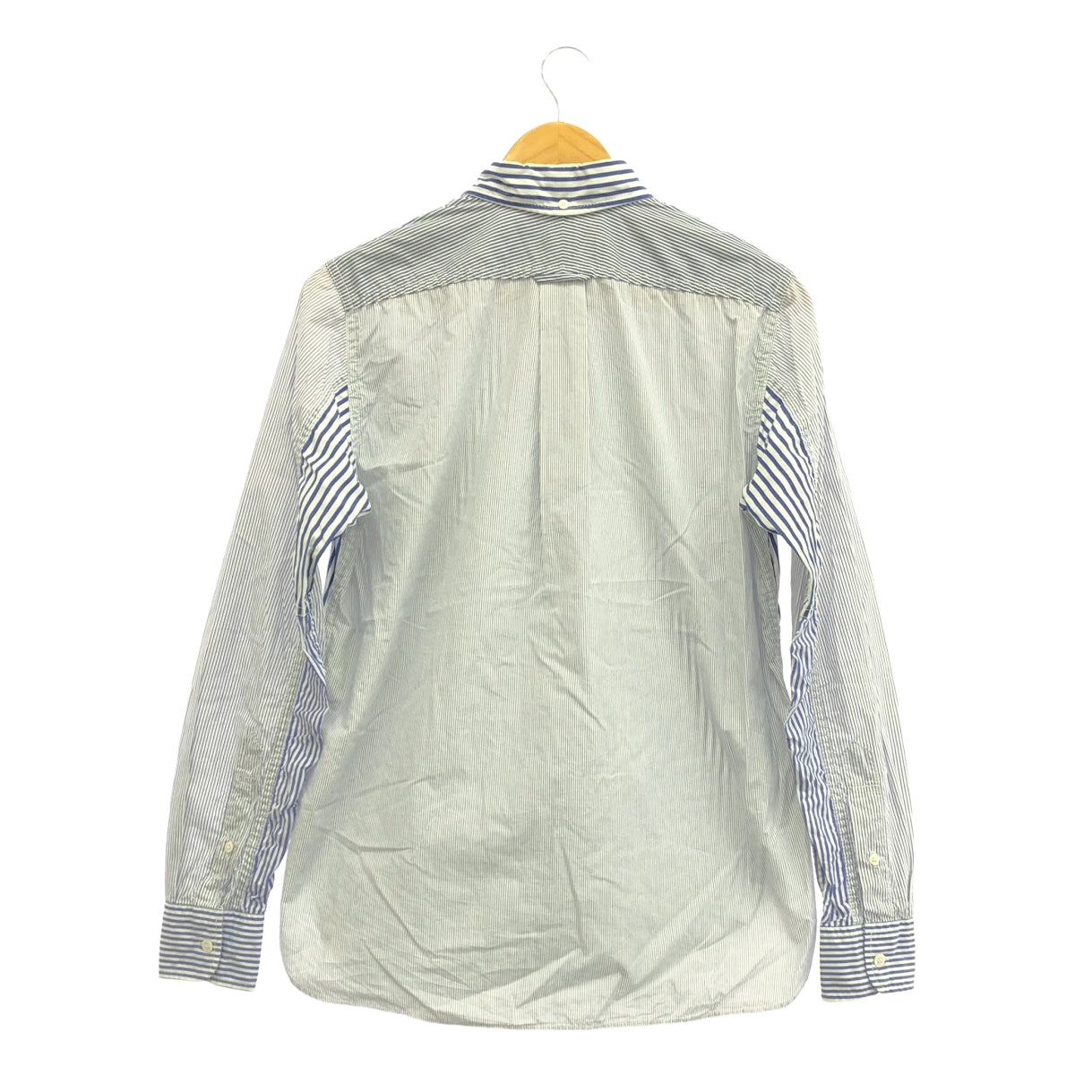 COMME des GARCONS HOMME | 2014AW | Crazy Switch 條紋棉質襯衫 | XS | 藍/白 | 男款