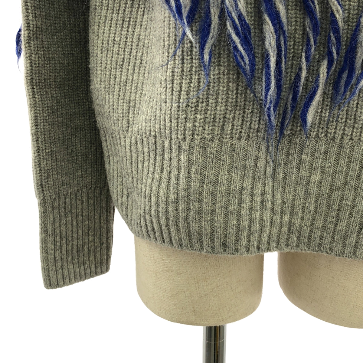 [狀況良好] sacai | 2019秋冬 |花卉提花流蘇高領衫 | 1 |藍色/灰色 |女性的