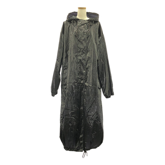 DRIES VAN NOTEN / ドリスヴァンノッテン | 2019SS | ポリウレタン ナイロン ドローストリング オーバー コート フーディ | XS | レディース