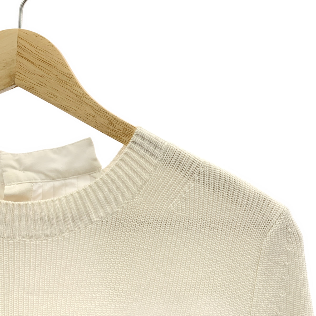 sacai | 混合材質對接褶袖針織襯衫/女式襯衫 | 尺寸 1 | 女款