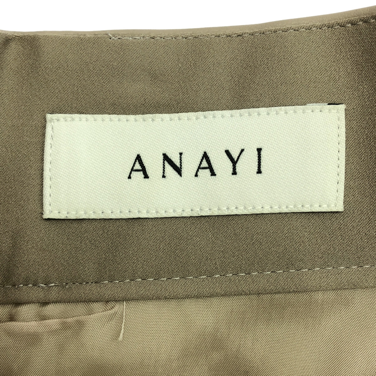 ANAYI / アナイ | フィクレザー バックジップ ロングスカート / 裏地付き | 34 | グレージュ | レディース