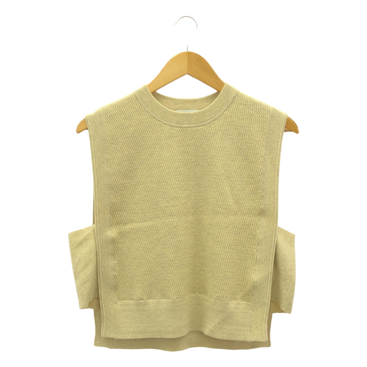 [全新] HYKE |針織保暖短背心 | F |米色 |女性的