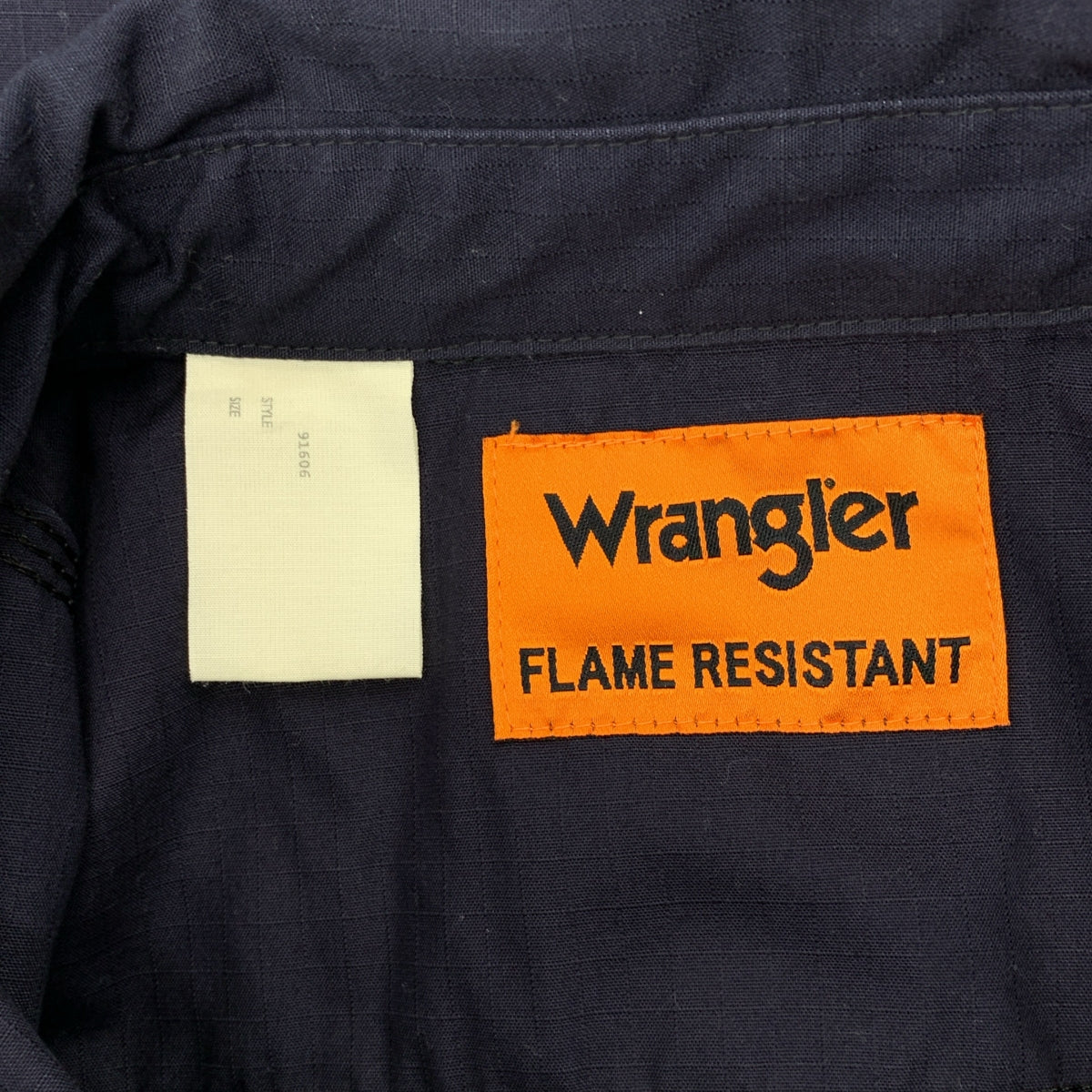 N.HOOLYWOOD / 엔 할리우드 | 2020AW | × WRANGLER / 랭글러 Flame Resistant Shirt / 립 스톱 오버 실루엣 포켓 셔츠 | 40 | 남성