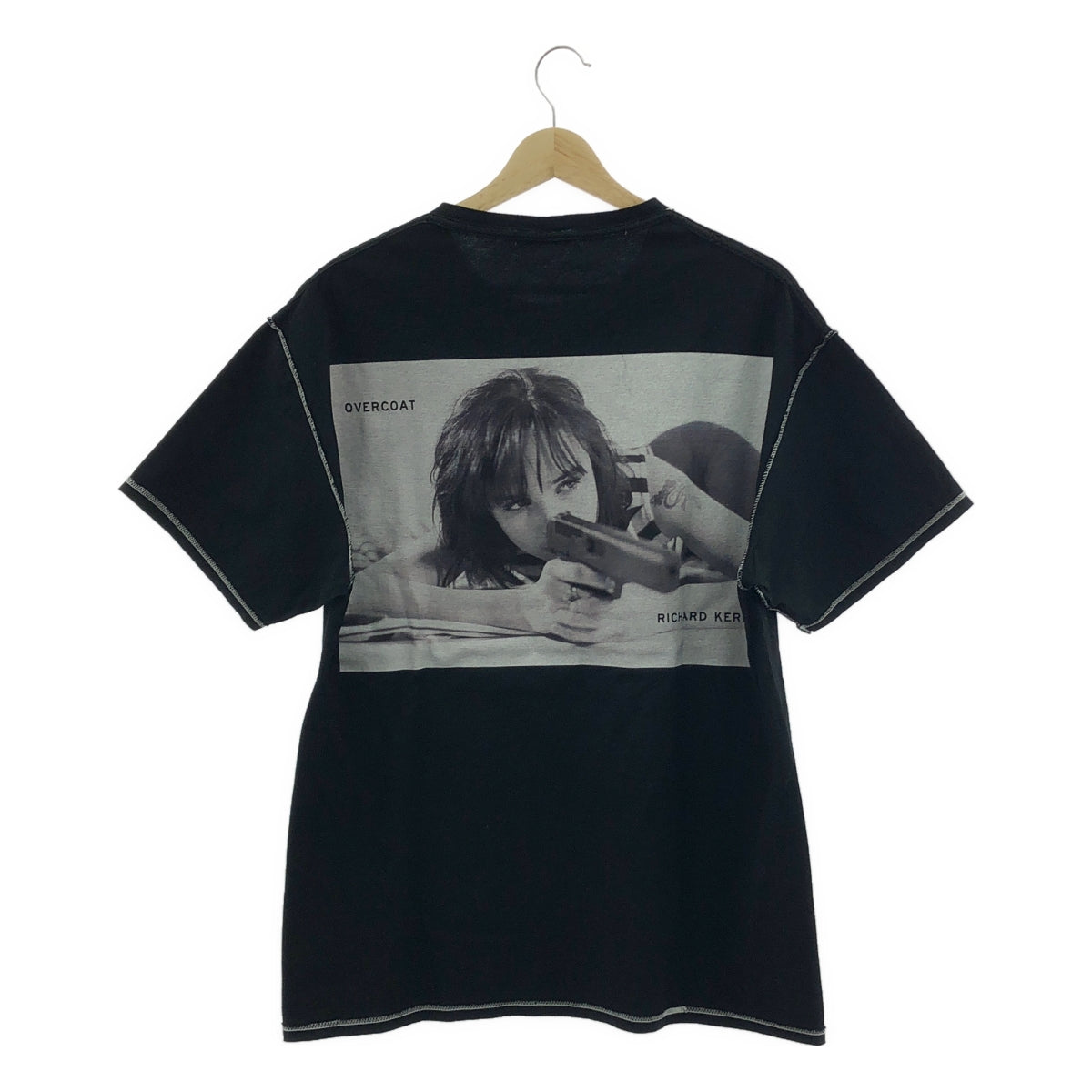 OVERCOAT / オーバーコート | コットン RICHARD KERN プリント Tシャツ | L | ブラック | メンズ