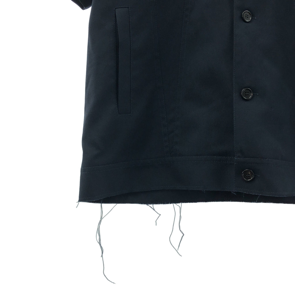 MARNI / 마르니 | 2021SS | 열대 모직 컷오프 오픈 컬러 반팔 셔츠 | 48 | 남성