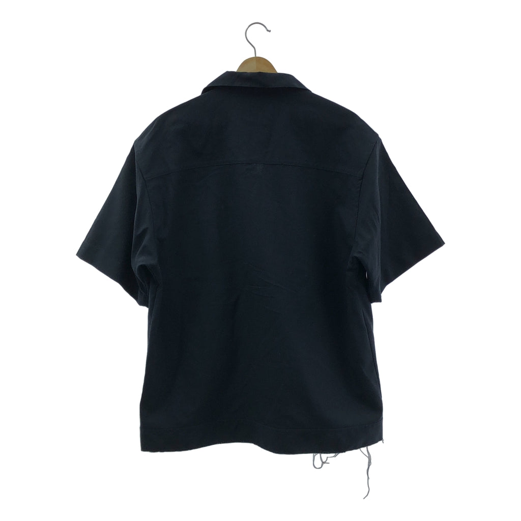 MARNI / 마르니 | 2021SS | 열대 모직 컷오프 오픈 컬러 반팔 셔츠 | 48 | 남성